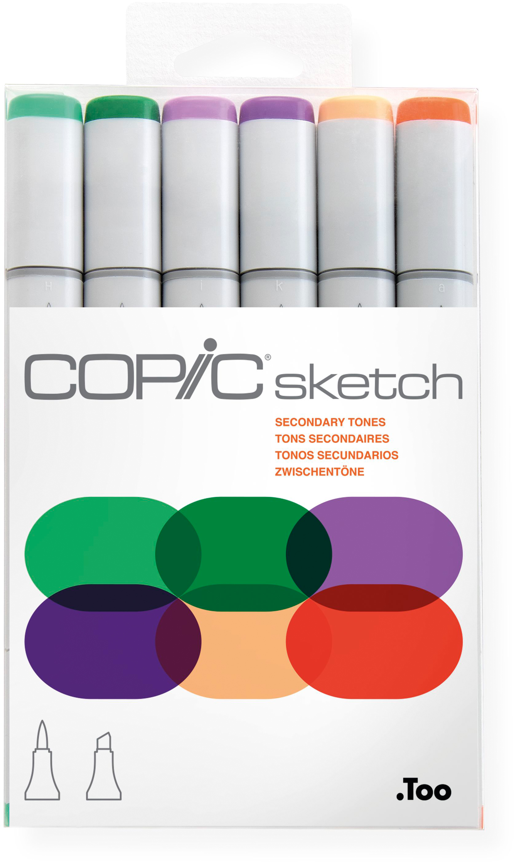 COPIC Marker Sketch 21075663 Set Secondary Tones, 6 pcs.