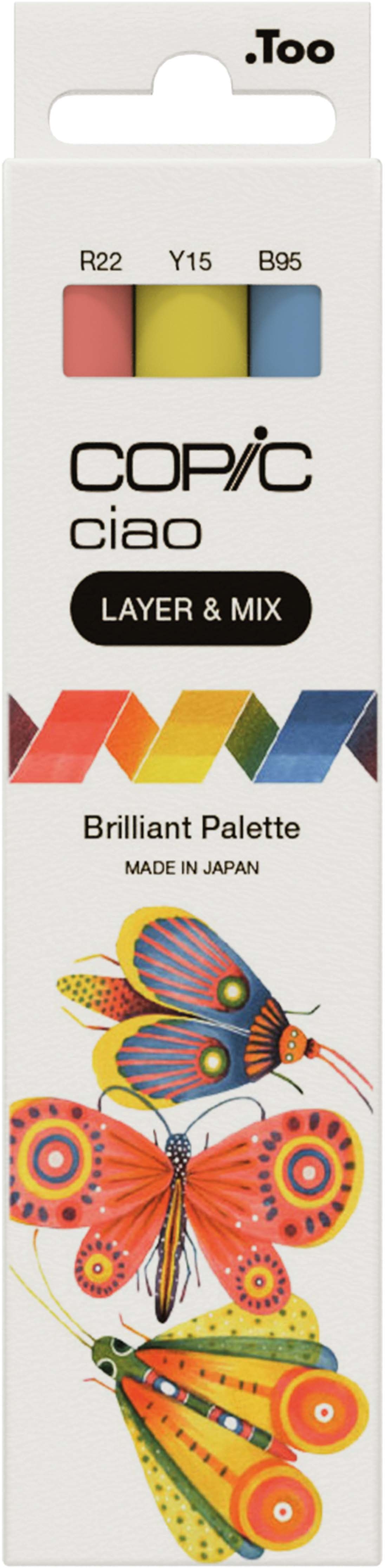 COPIC Marker Ciao 220750303 Brilliant Palette 3 pièces