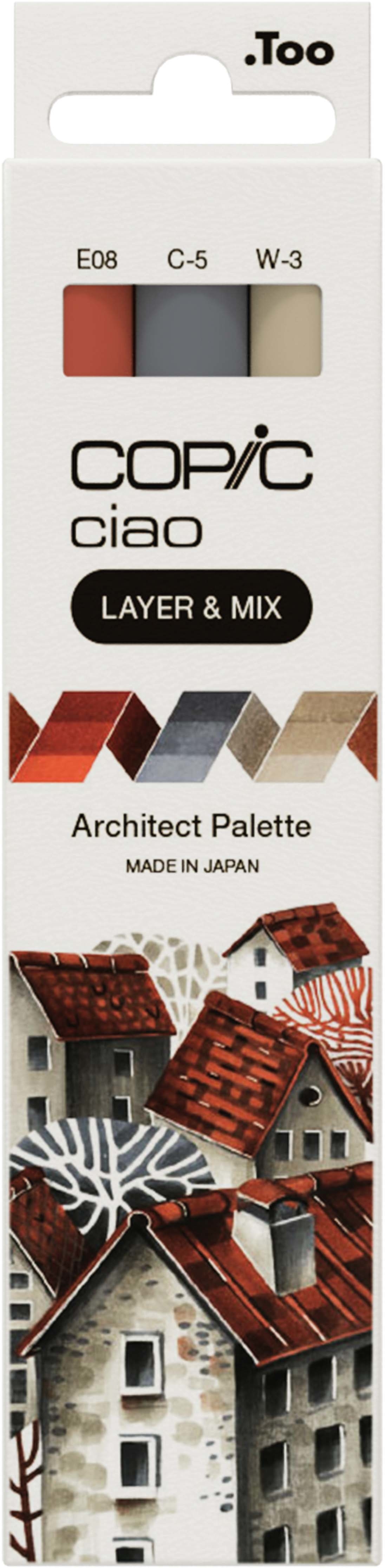 COPIC Marker Ciao 220750304 Architect Palette 3 pièces