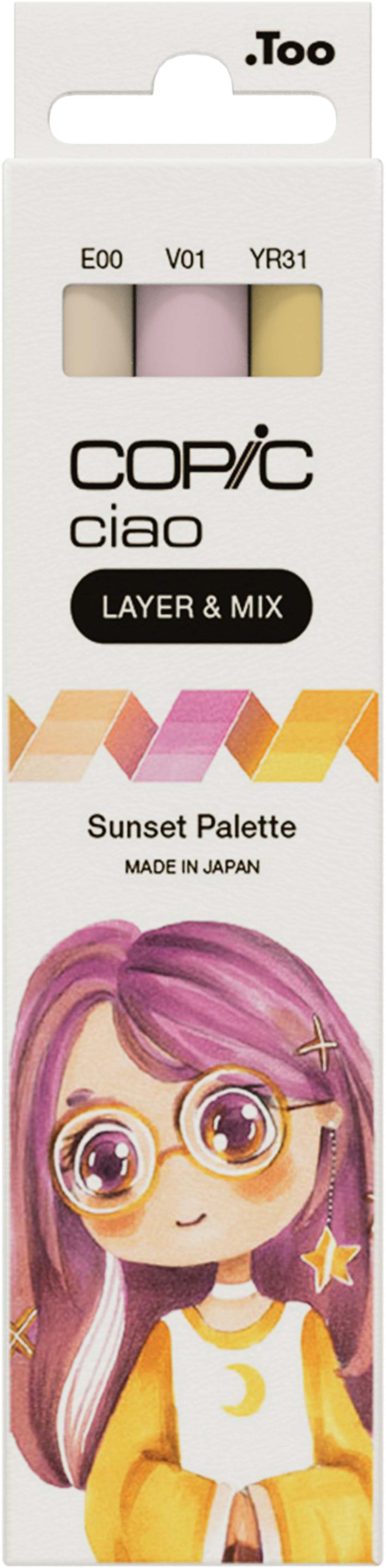 COPIC Marker Ciao 220750308 Sunset Palette 3 pièces