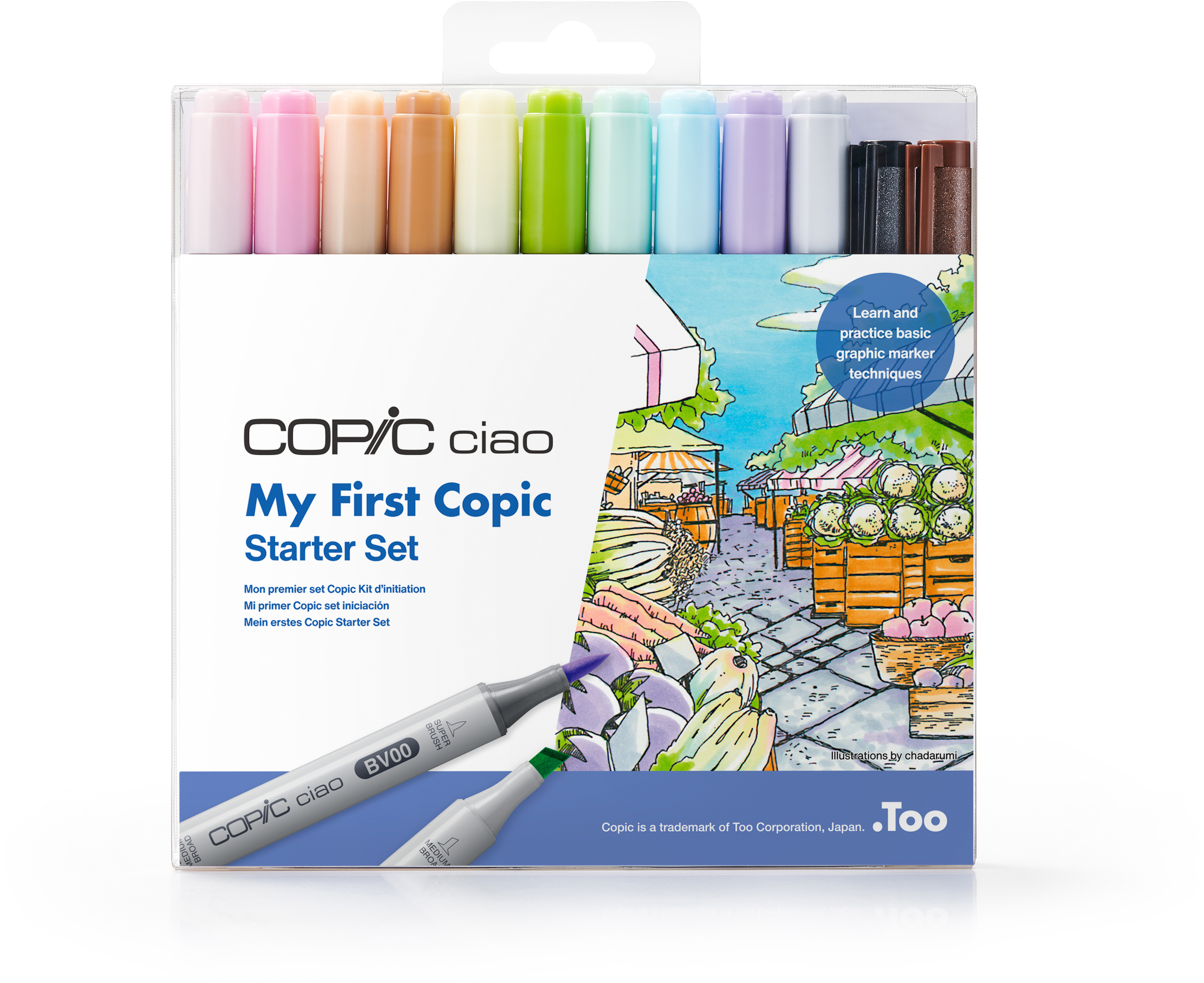 COPIC Marker Ciao 22075310 My First Starter Set, 12 Stück