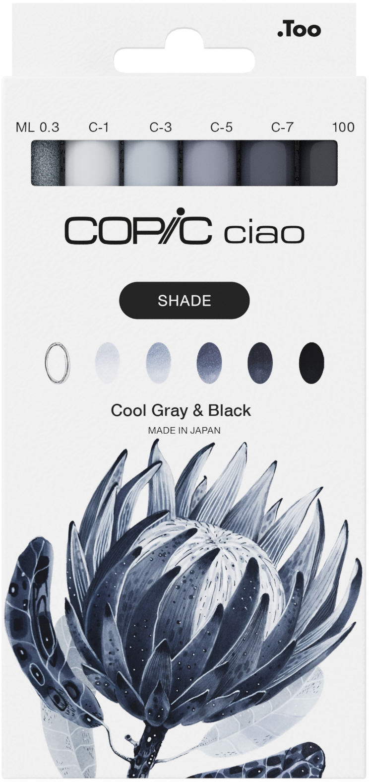 COPIC Marker Ciao 22075580 Cool Grey & Black 6 Stück