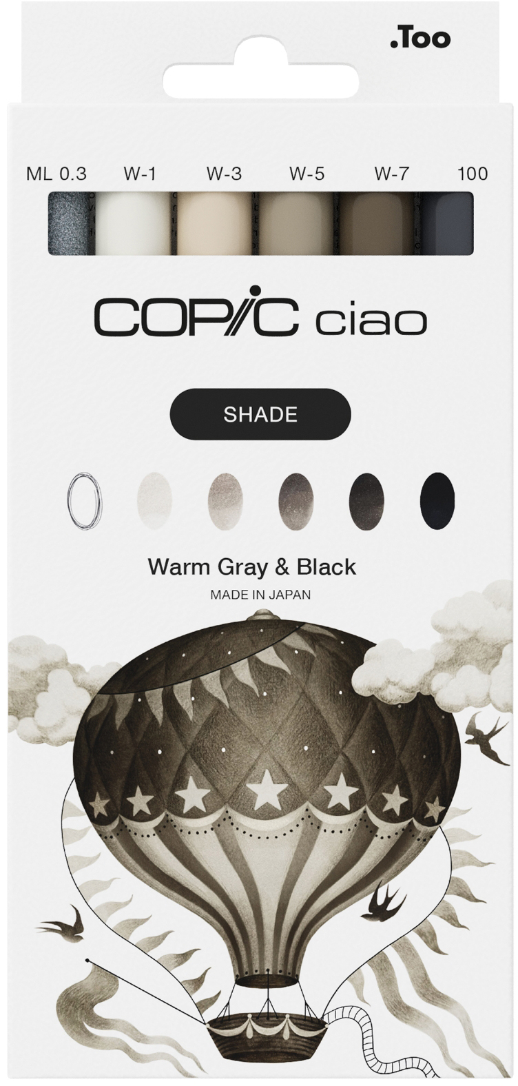COPIC Marker Ciao 22075581 Warm Grey & Black 6 Stück