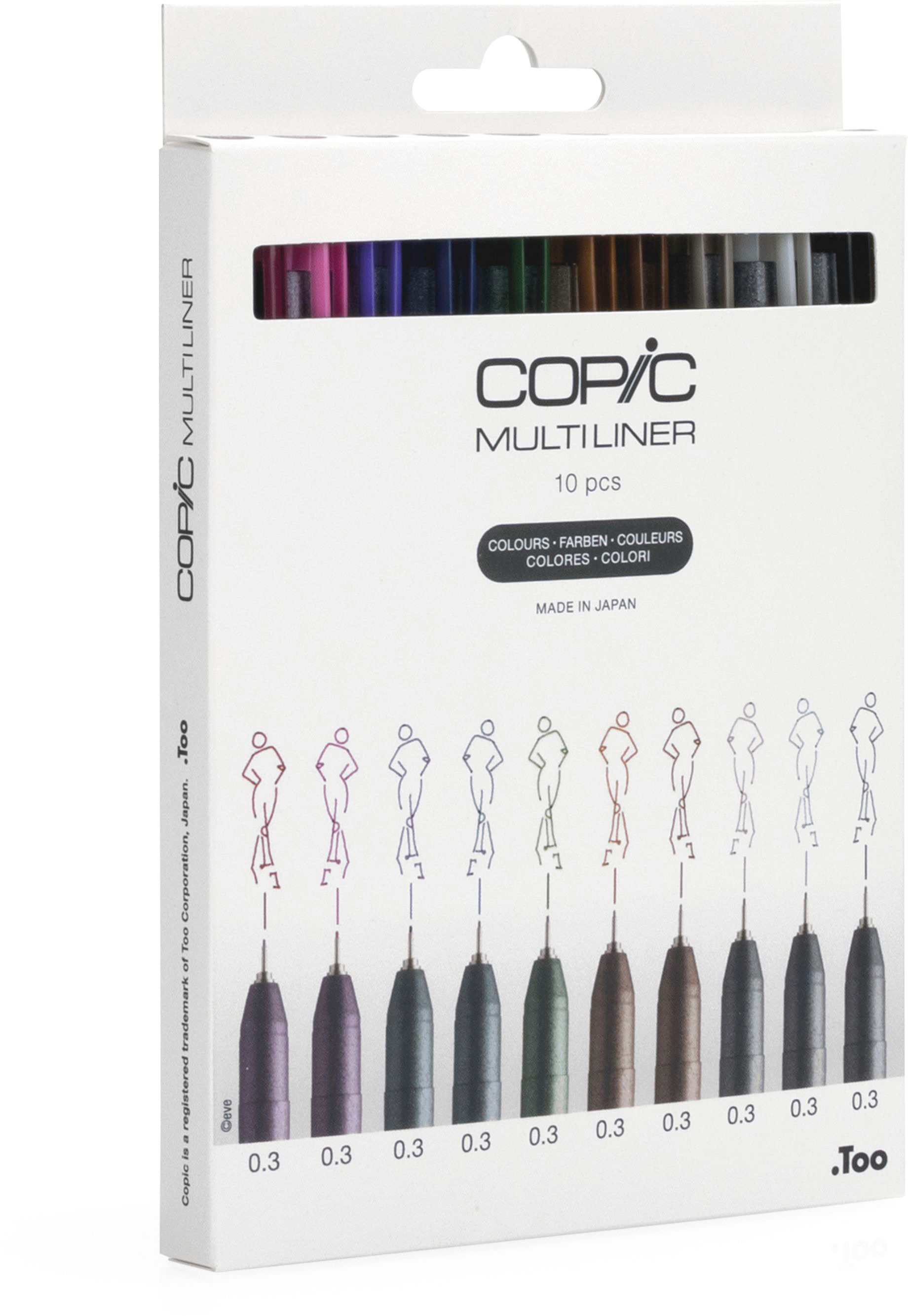 COPIC Multiliner 0.3mm 22075620 Color Set, 10 pcs.