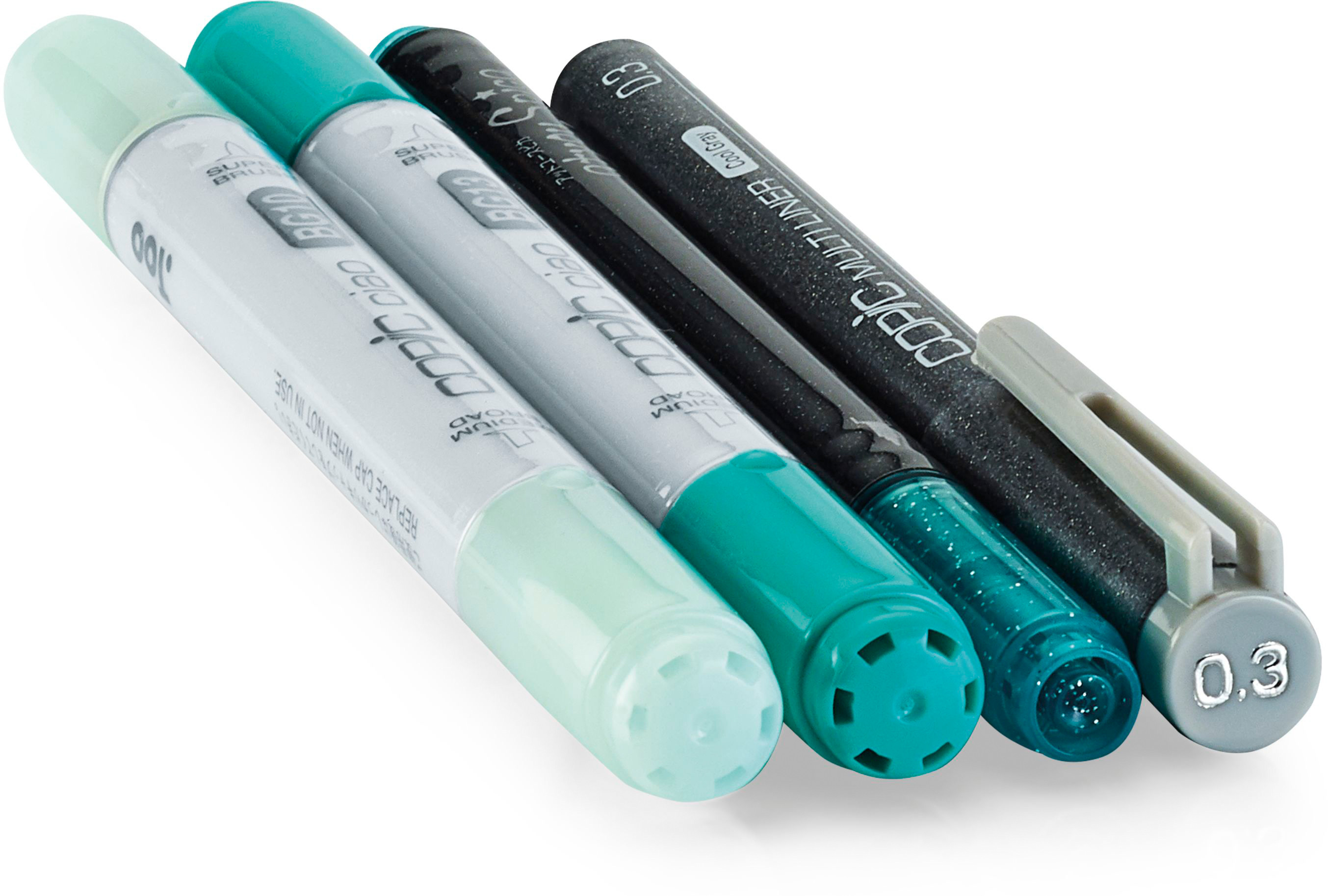 COPIC Marker Ciao 22075643 Doodle pack Turquoise,4 pcs.