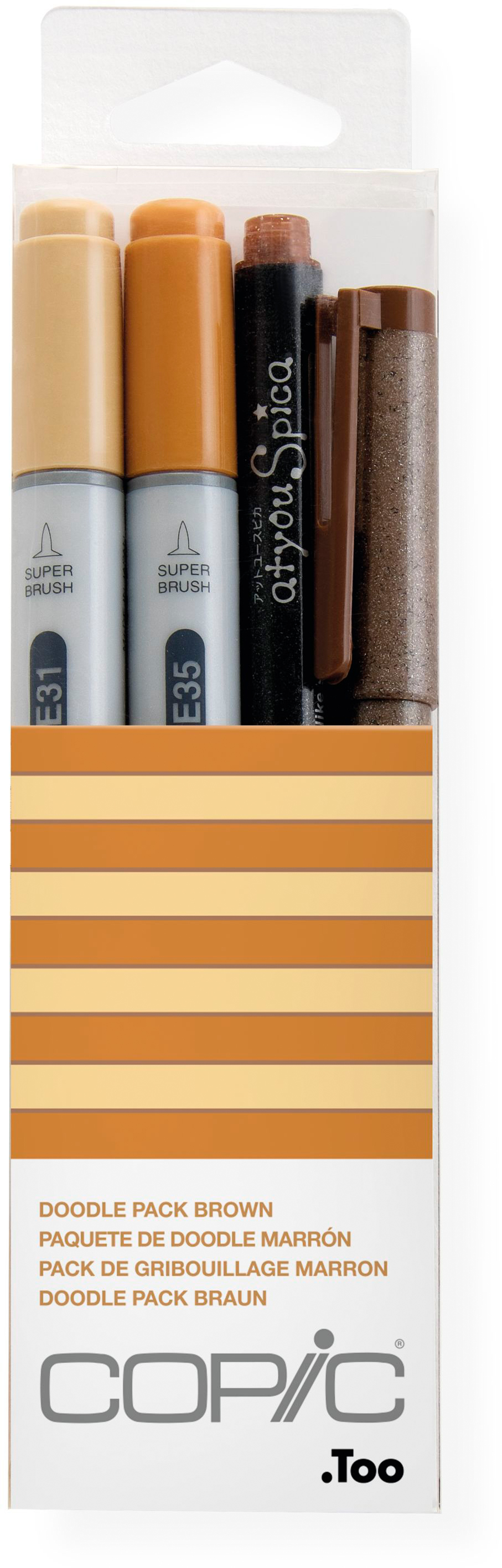 COPIC Marker Ciao 22075647 Doodle pack Brown, 4 pcs.