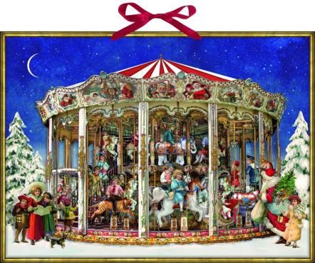 COPPENRATH Wand Adventskalender 70300 Weihnachtskarussell 52x38cm Weihnachtskarussell 52x38cm