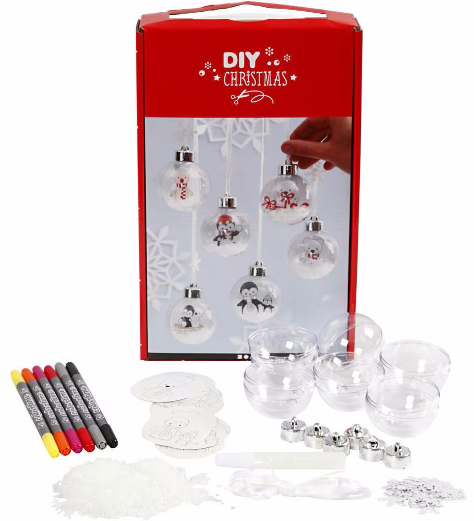 photo CREATIV COMPANY Kit bricolage Boules de Noel 813425 transparent, Set pour 6 pcs.