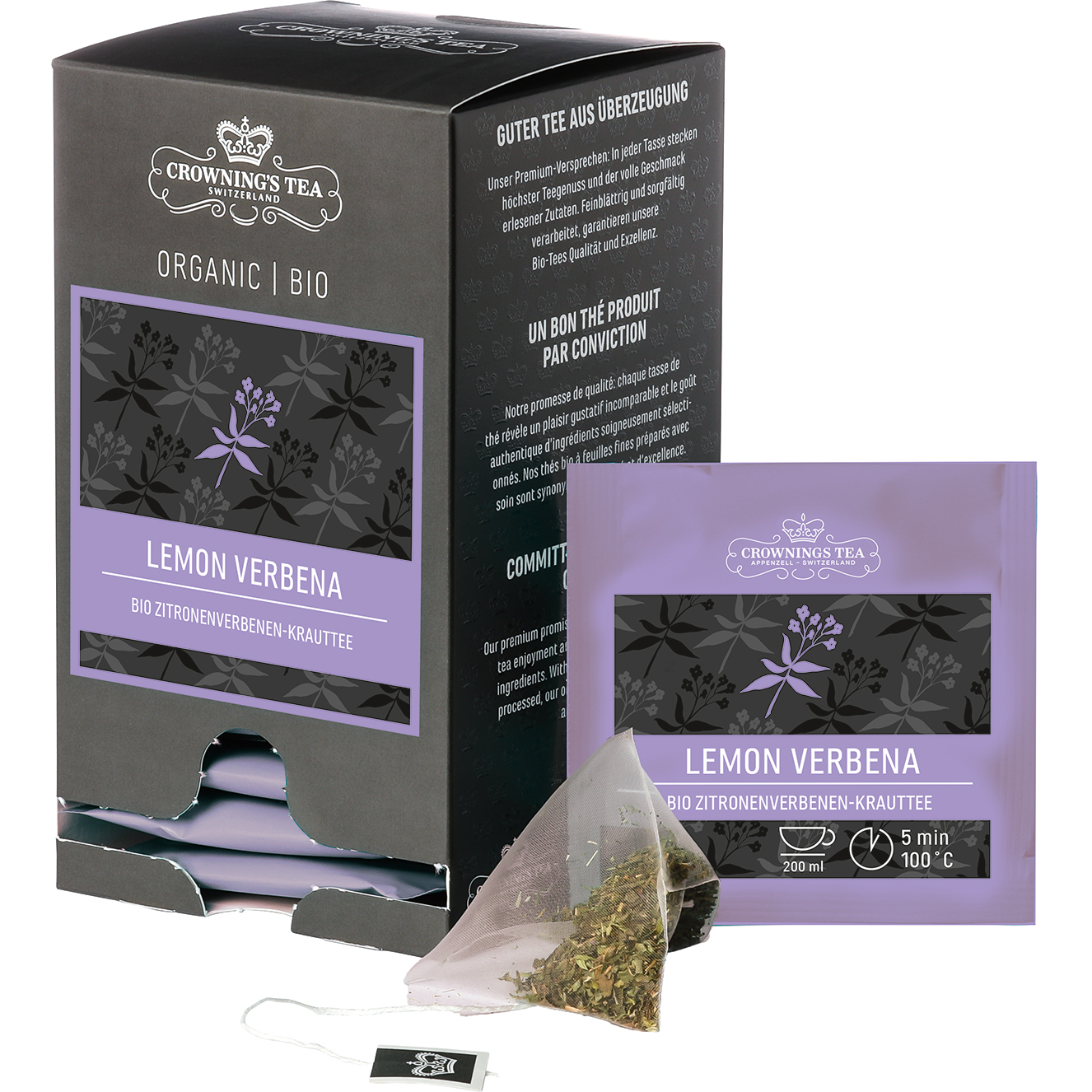 photo CROWNING'S Bio Lemon Verbena 106495 Pyramide 2g, 15 pcs.