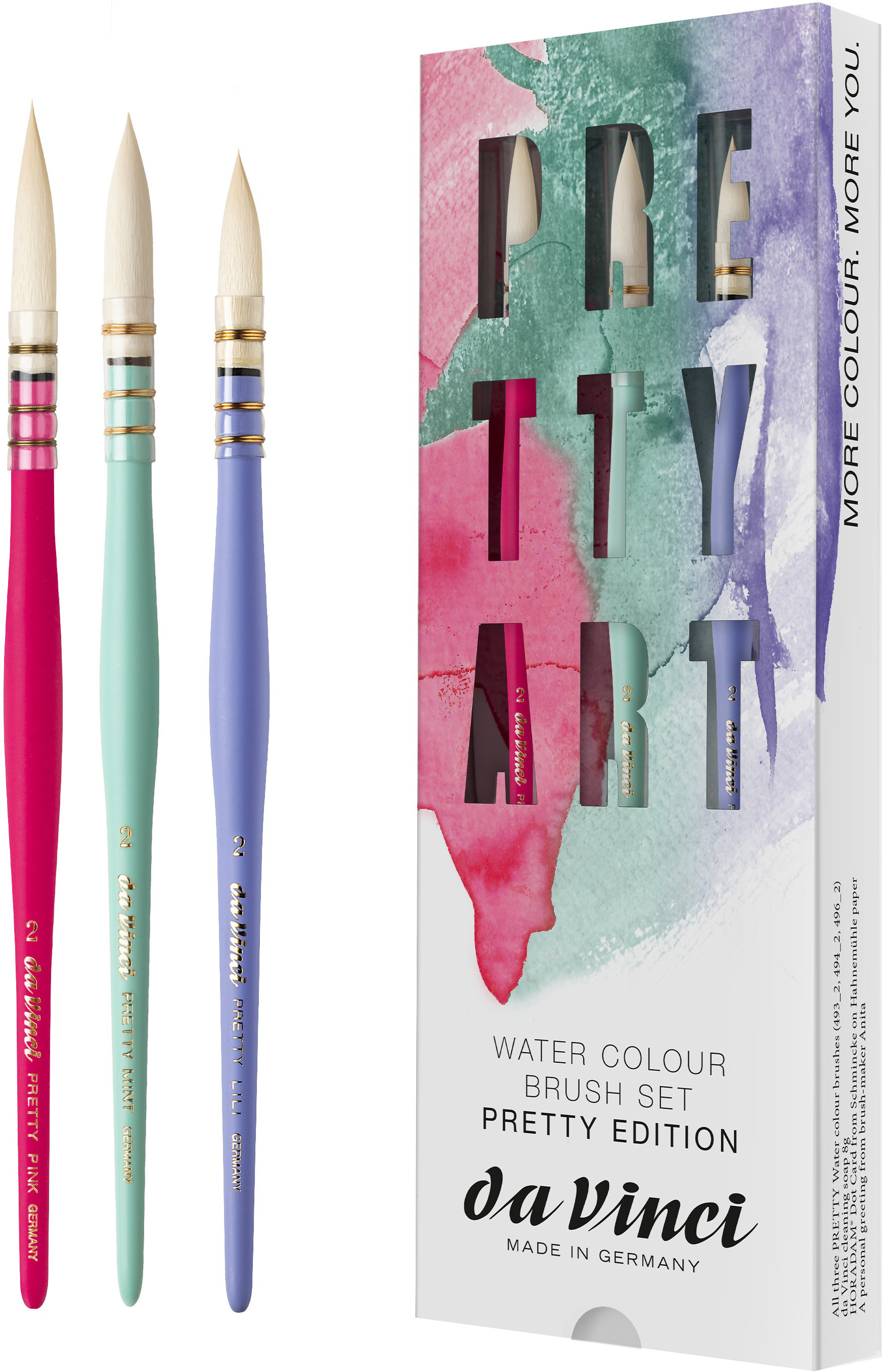DA VINCI Künstlerpinsel-Set Pretty Art VA-4255_0 Grösse ass., Synthetik 3 Stück
