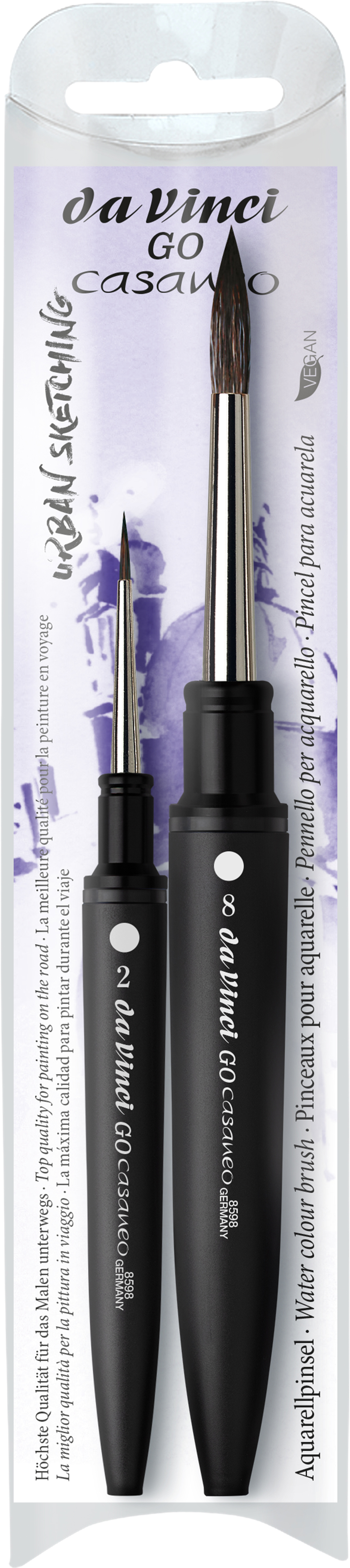 DA VINCI Künstlerpinsel-Set Go Casaneo VA-4281_0 Grösse ass., Synthetik 2 Stück