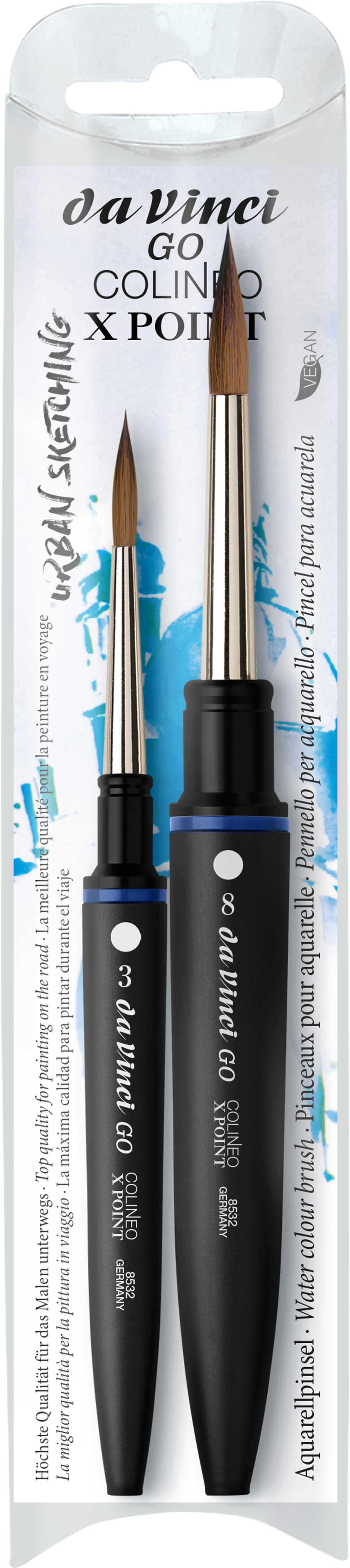 DA VINCI Künstlerpinsel-Set Go Colineo VA-4282_0 Grösse ass., X POINT 2 Stück