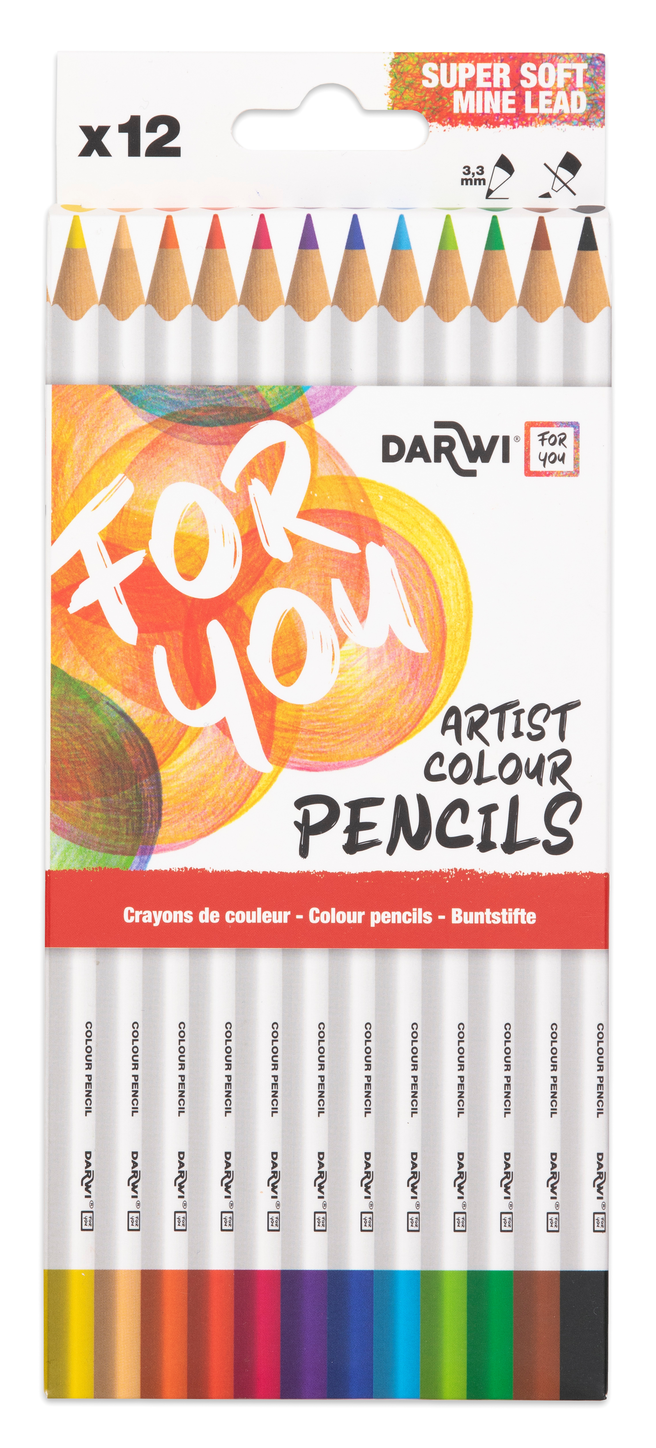 photo DARWI Crayon de couleur DF2100012K01C 12 pièces