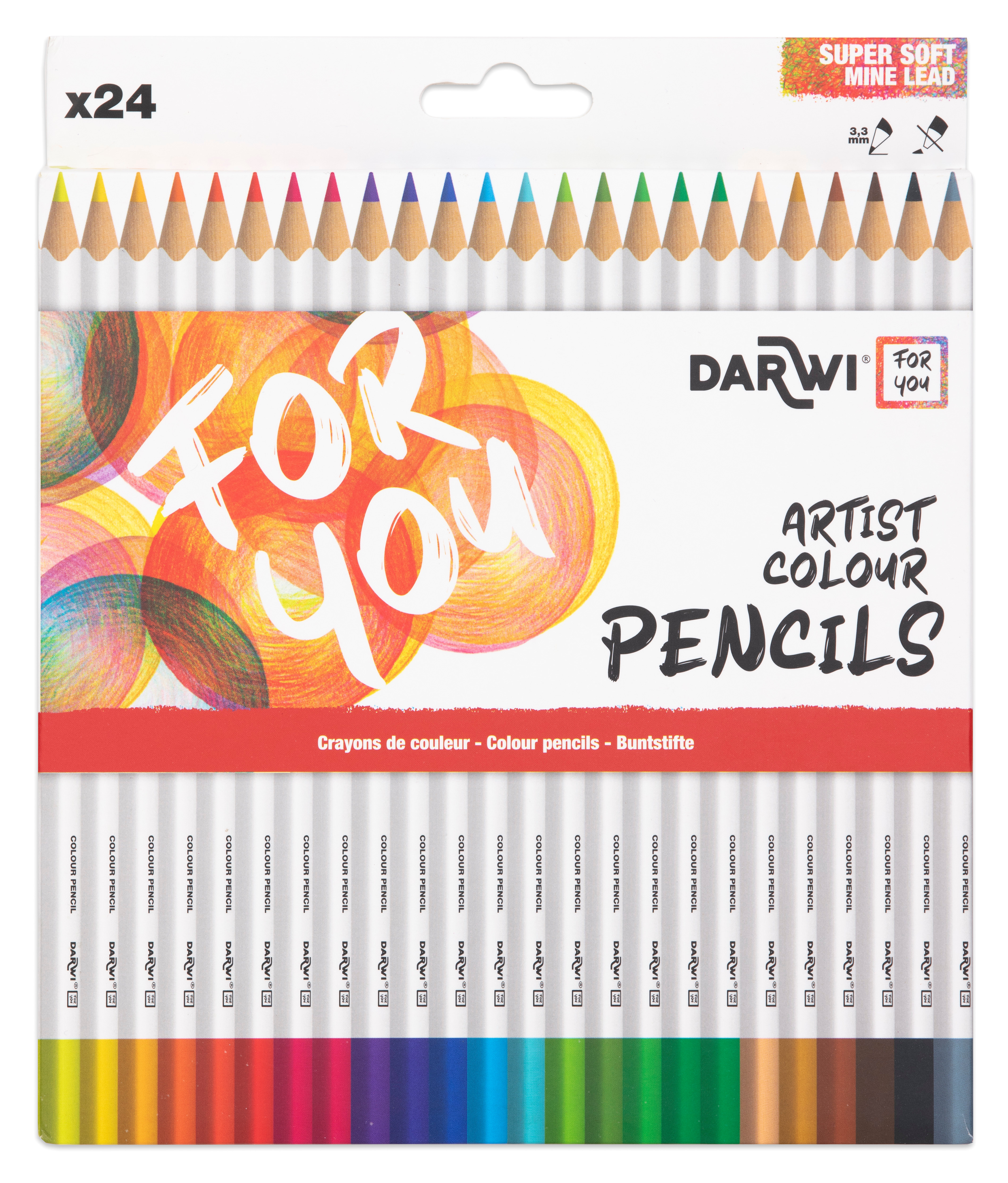 photo DARWI Crayon de couleur DF2100024K01C 24 pièces