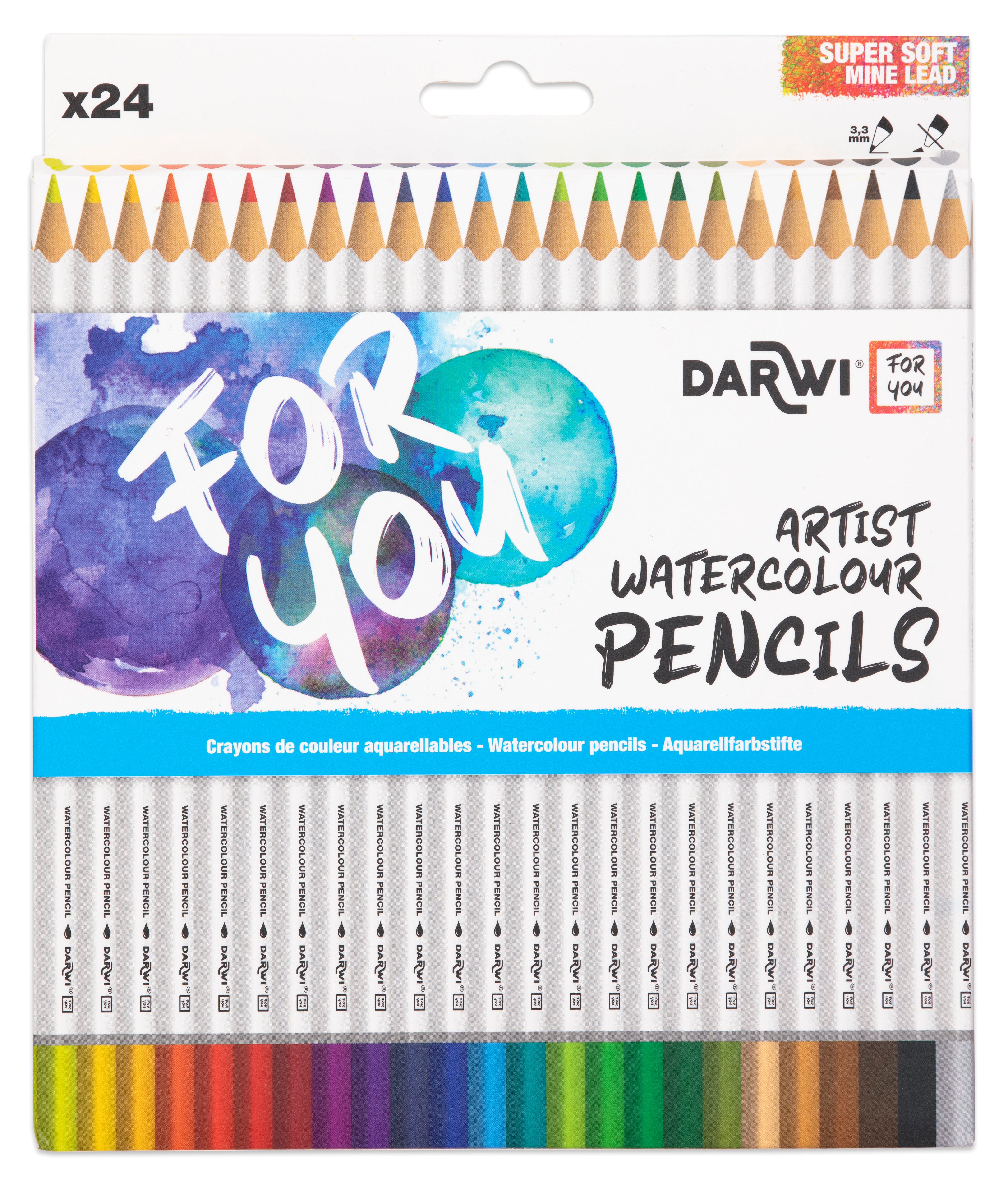 photo DARWI Crayons d'aquarelle DF2200024K01C 24 pièces