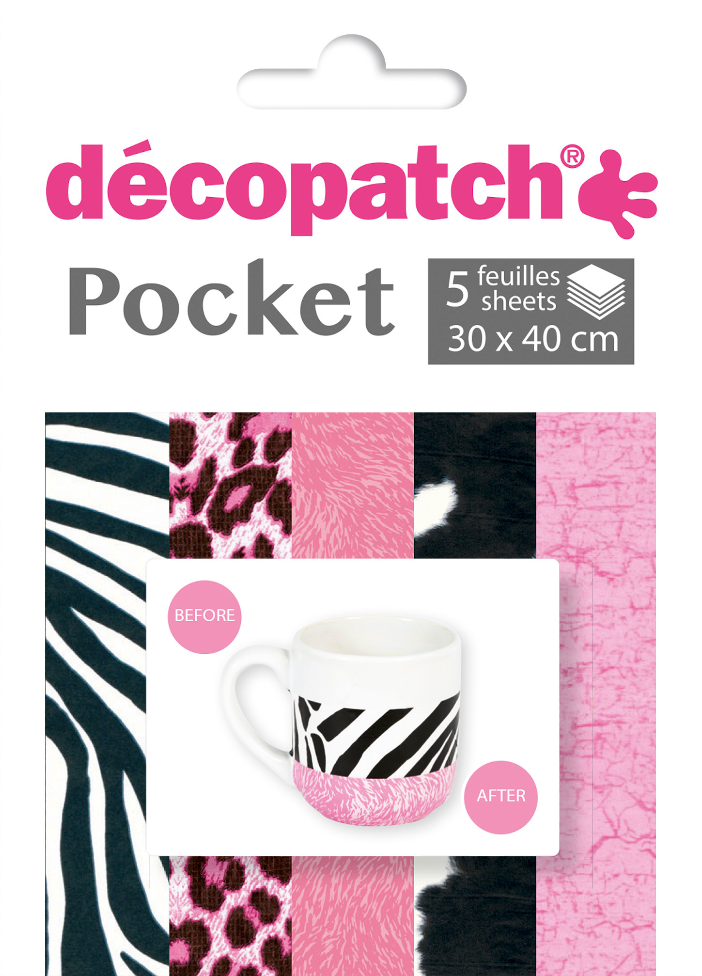 DECOPATCH Papier Pocket Nr. 9 DP009O 5 feuille à 30x40cm