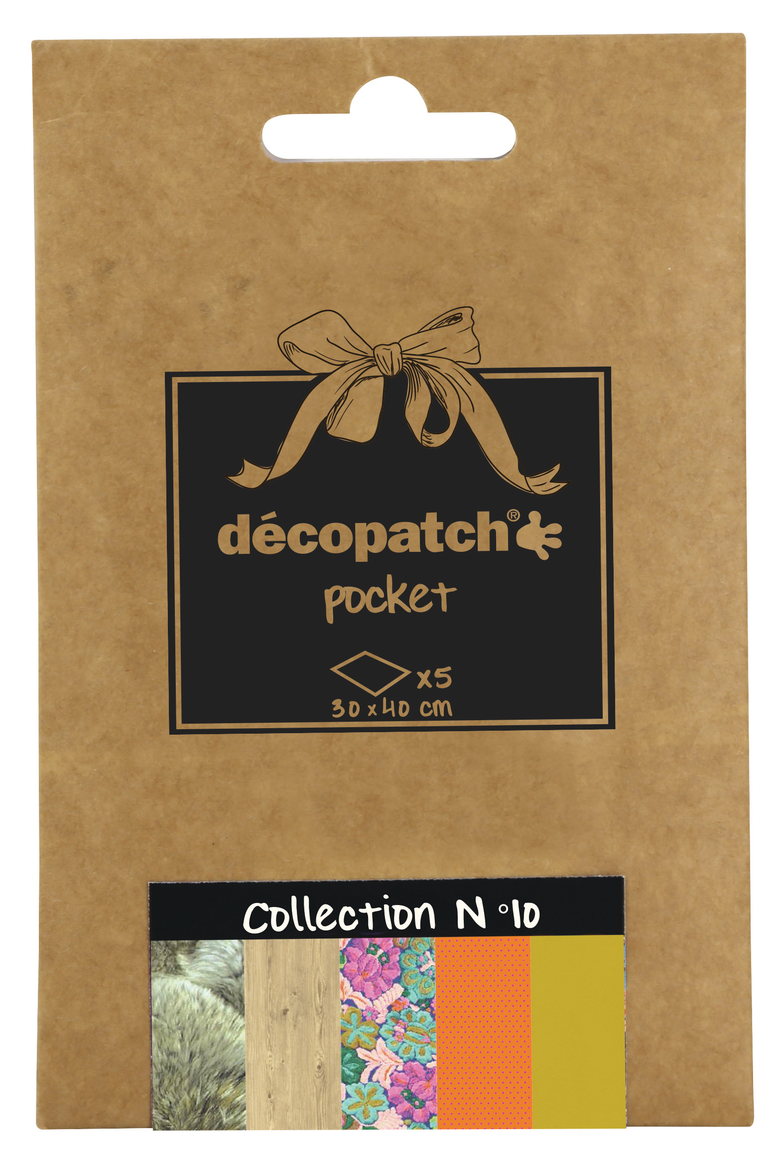 DECOPATCH Papier Pocket Nr. 10 DP010O 5 feuille à 30x40cm