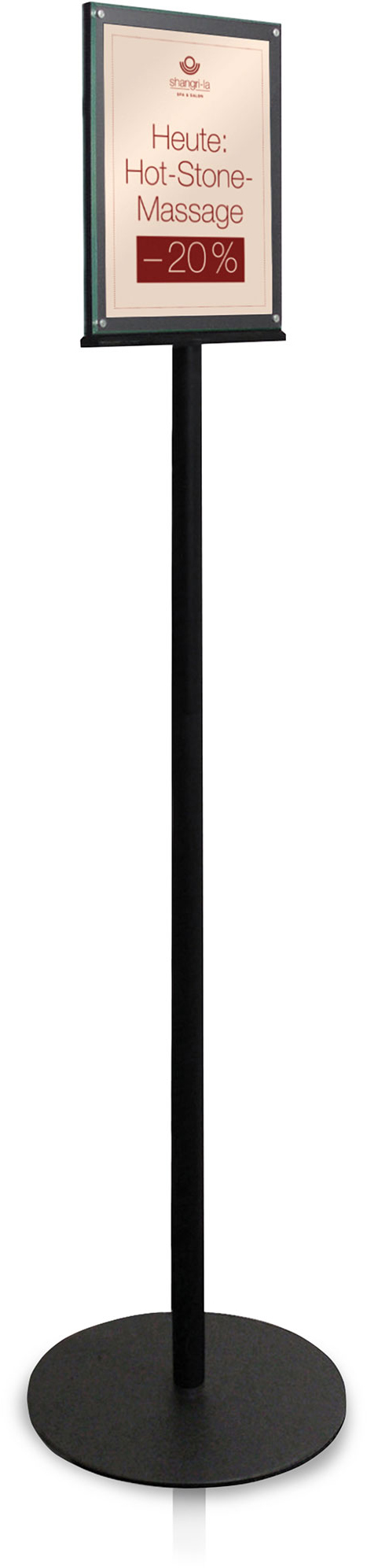 photo DEFLECTO Support magnétique au sol A4 692056A4 noir 33x142.2x33cm