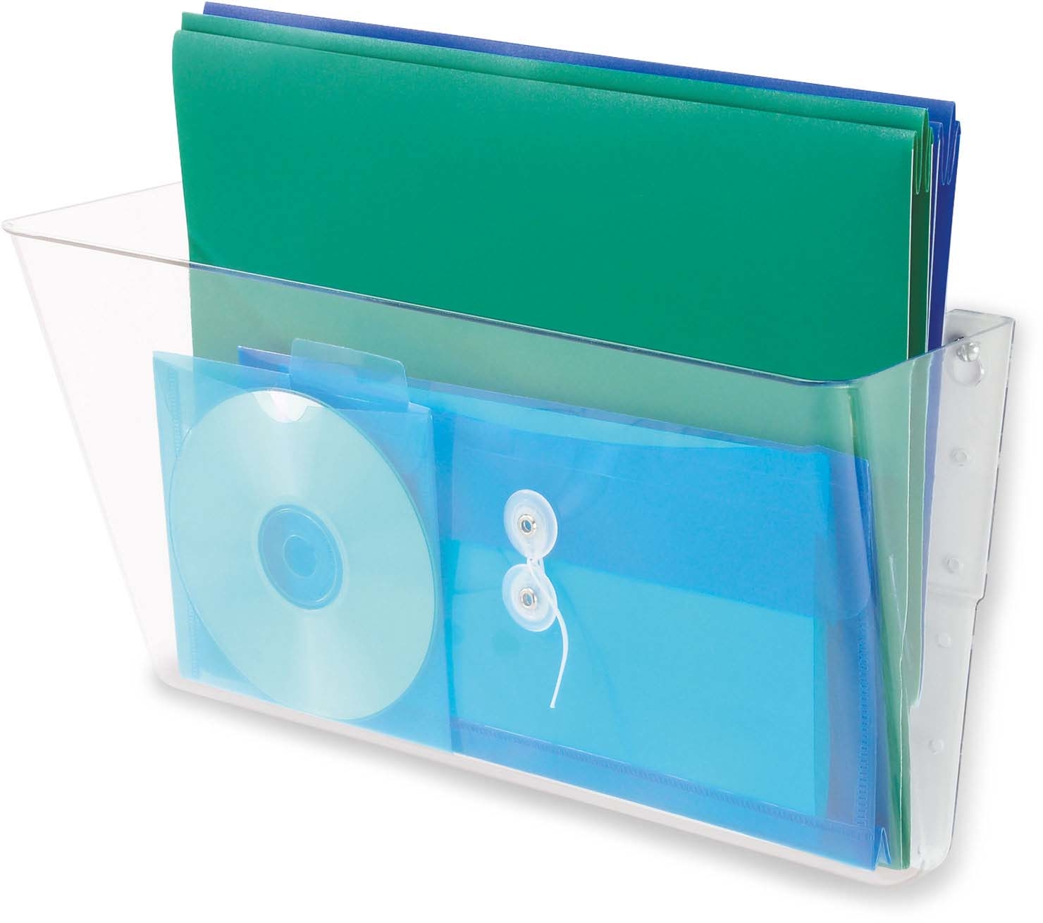 photo DEFLECTO Porte-brochures mural A4 hori. 73101 transparent Docupocket