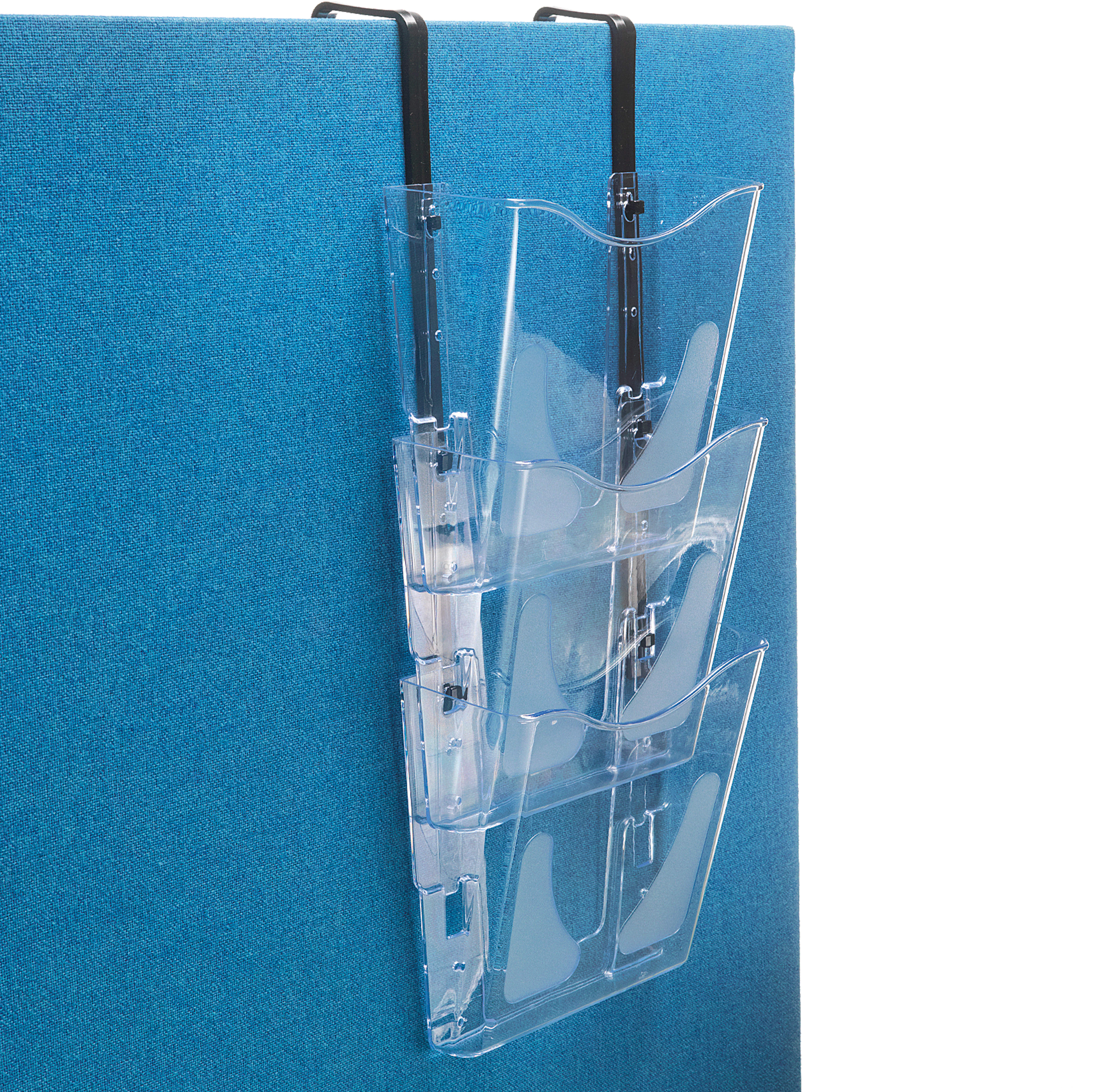 photo DEFLECTO Porte-brochures mural 3xA4 CP081YTCRY transparent Docupocket