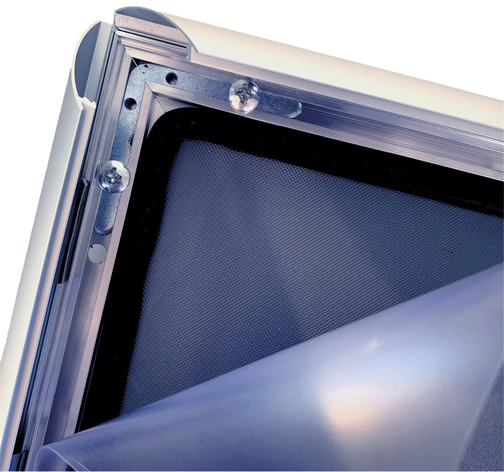 photo DEFLECTO Cadre rabattable étanche A4 SFA4SWP argent 28x35cm