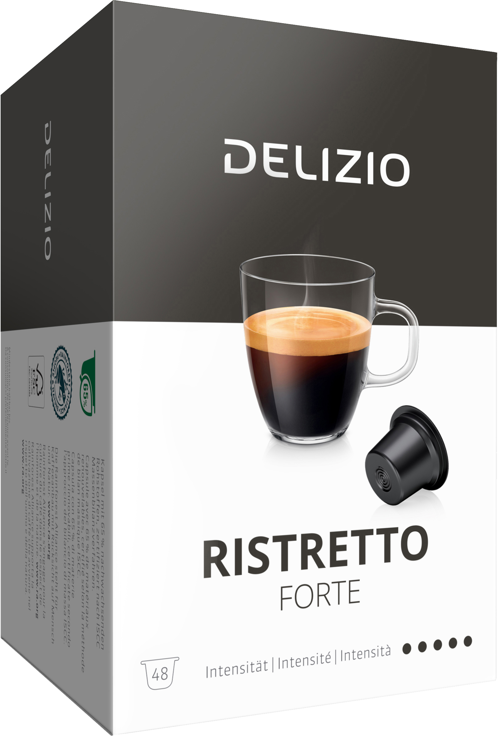 photo DELIZIO Capsules de café 10168380 Ristretto 48 pcs.