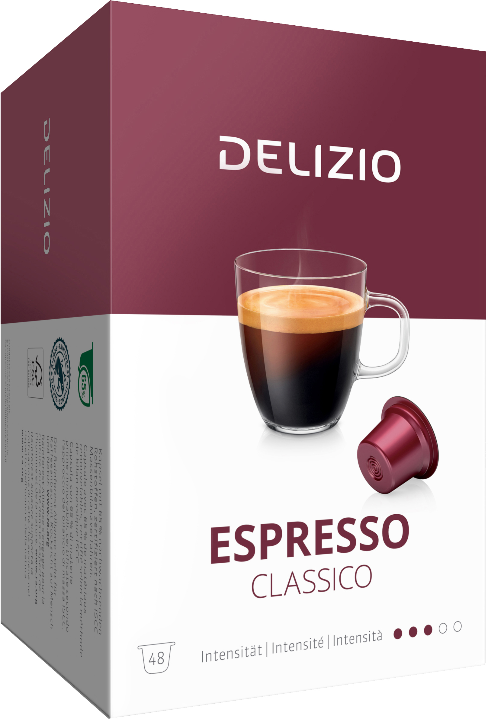 DELIZIO Capsules de café 10176082 Espresso 48 pcs.