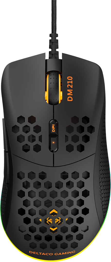 DELTACO Lightweight Gaming Mouse,RGB GAM-108 black, DM210 black, DM210