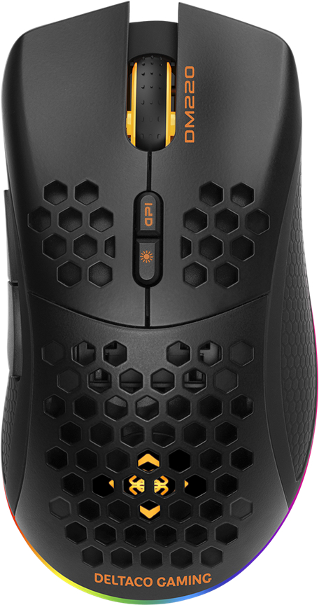 DELTACO Lightweight Gaming Mouse,RGB GAM-120 Wireless, Black, DM220
