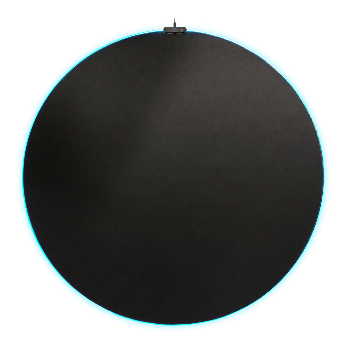 DELTACO RGB Floorpad, round,Black GAM-138 110x110 cm 110x110 cm