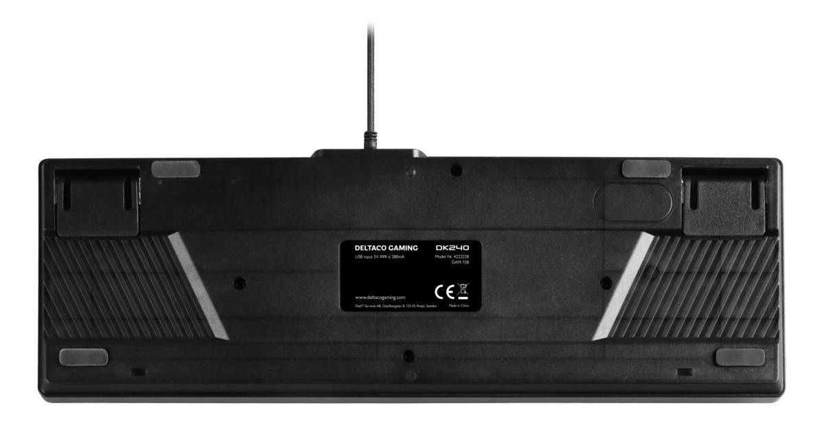 DELTACO TKL Gaming Keyboard membrane GAM-158-CH RGB CH-Layout