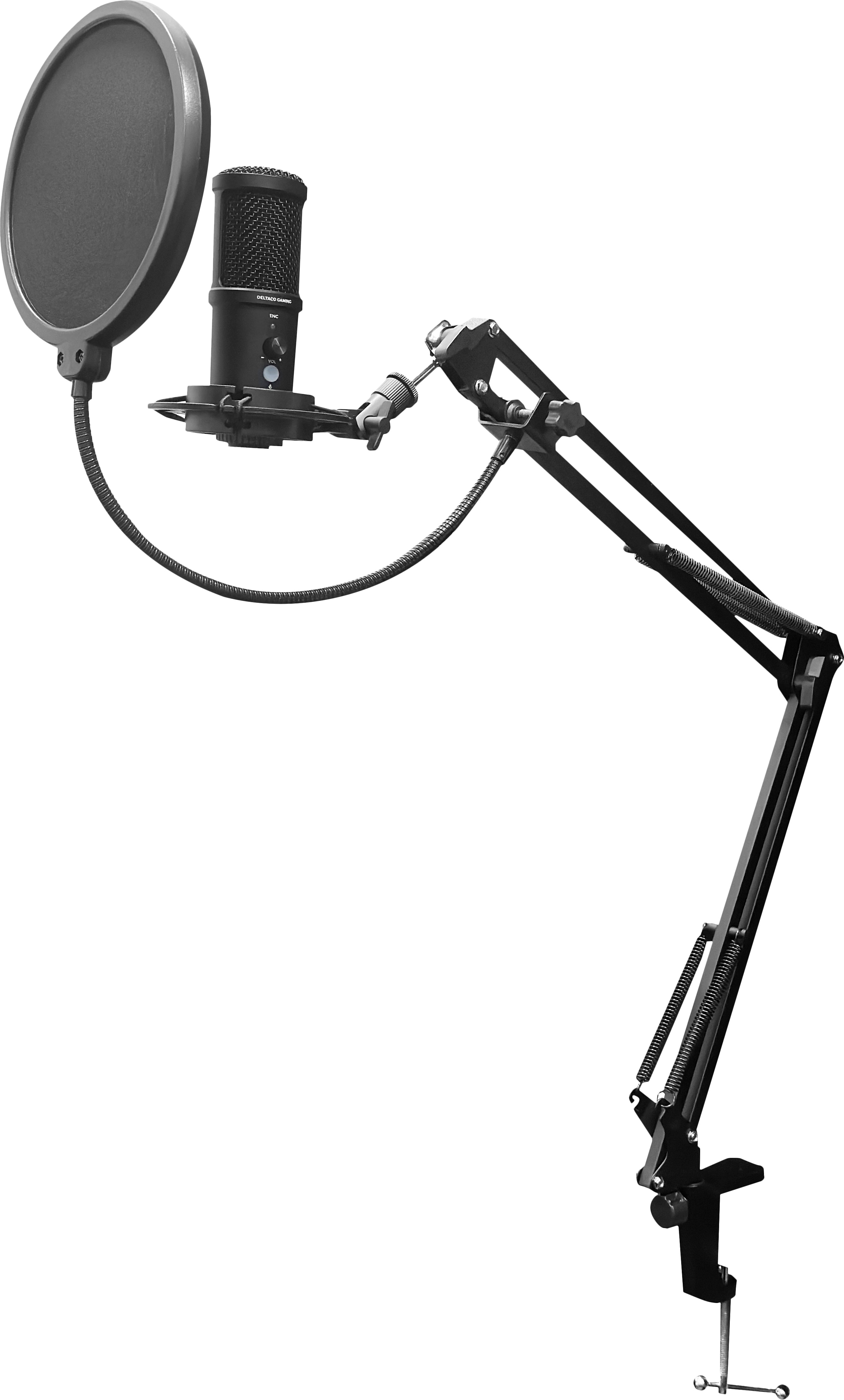 DELTACO Streaming Kit GAM-170 Webcam,Ring Light,Microphone