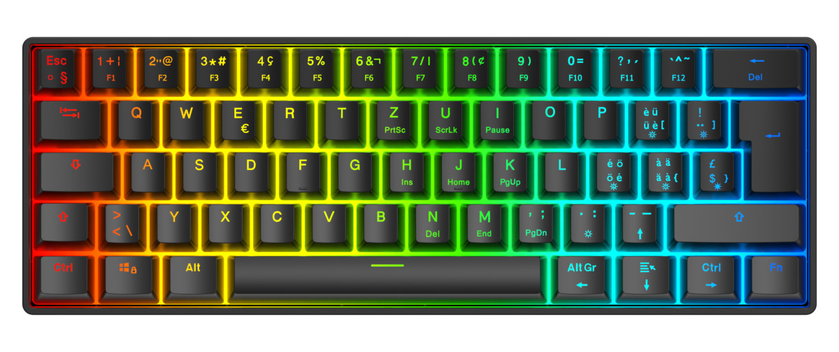 photo DELTACO Mechanical Keyboard DK470 GAM-175-CH Hot-Swap,KTT Switches,Black