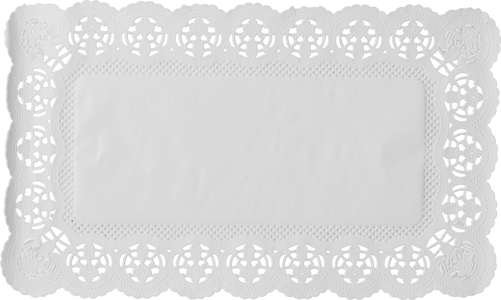 DEMMLER Dentelles gâteau angulaire 2940100610 30×18cm, 6 pcs. blanc