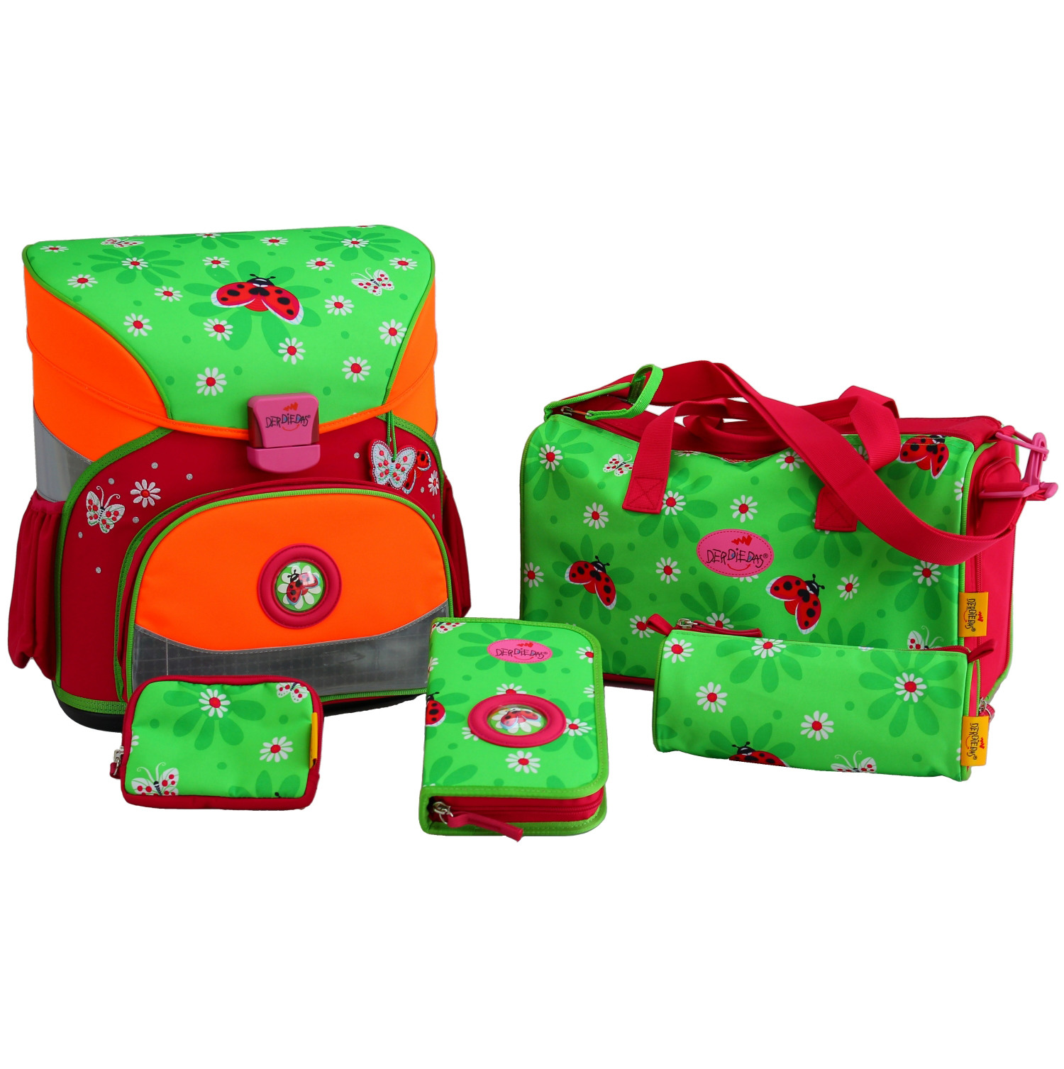 Schulrucksack-Set 36x35x23cm 402-65 Lucky Beetle 5-teilig