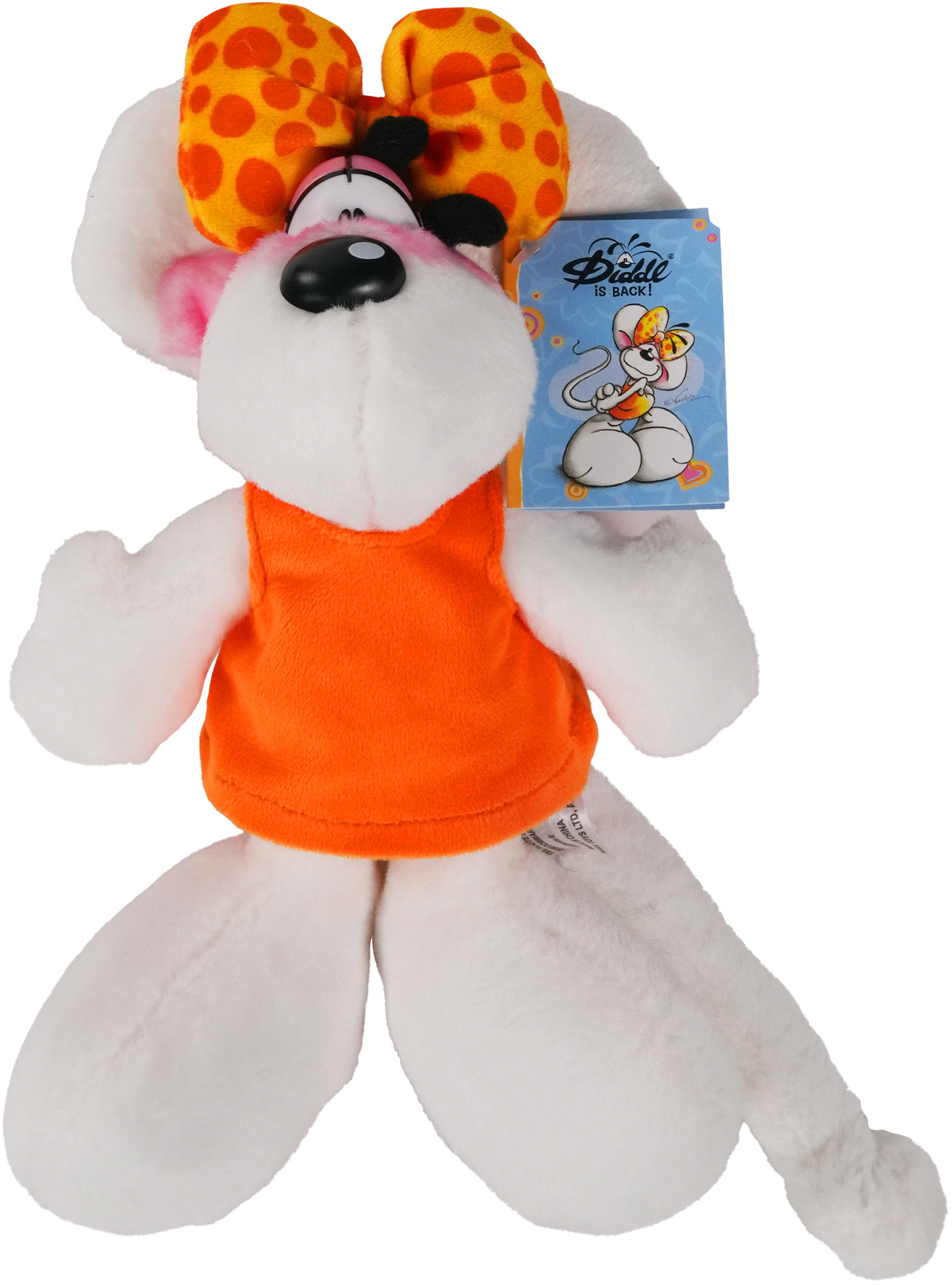 photo DIDDL Peluche Diddlina 20cm 23474 en robe orange