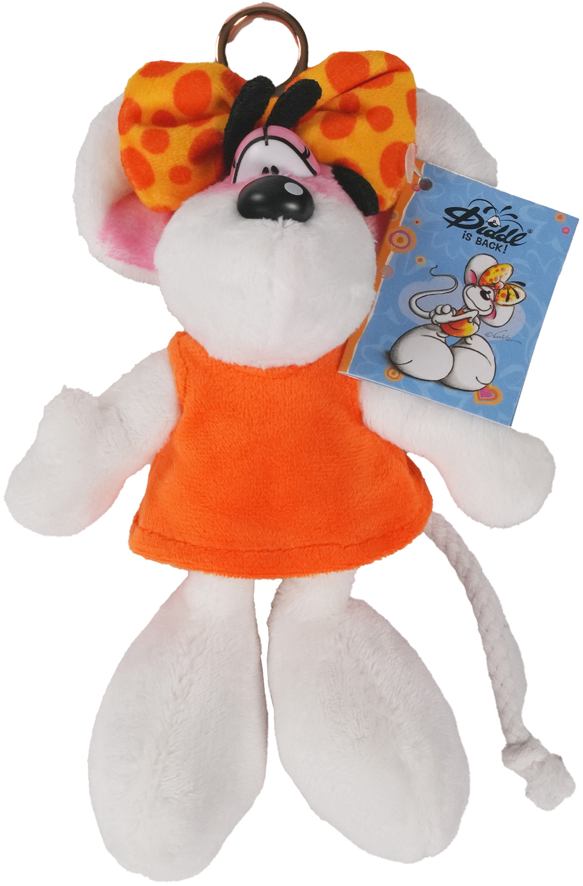 photo DIDDL Peluche Diddlina 15cm 23476 en robe orange