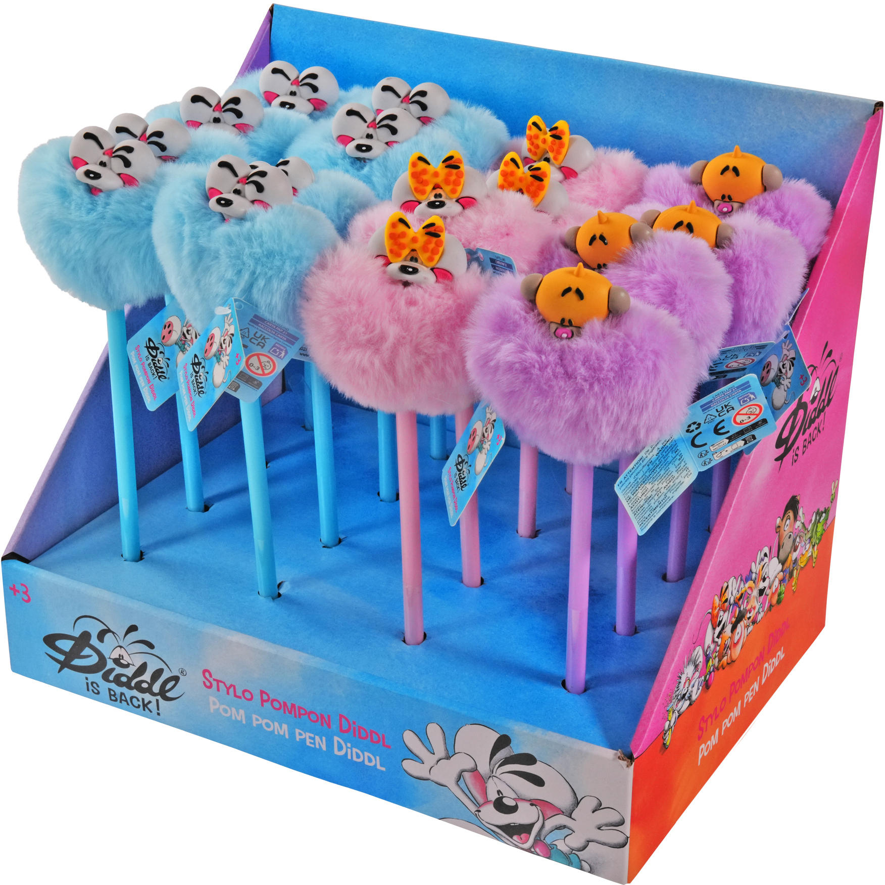 photo DIDDL Stylo à bille Pompom 0.7mm 23544 assortis