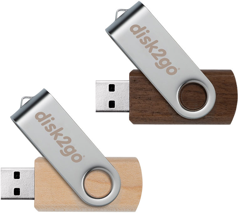 DISK2GO USB-Stick wood 16GB 30006667 USB 2.0 double pack