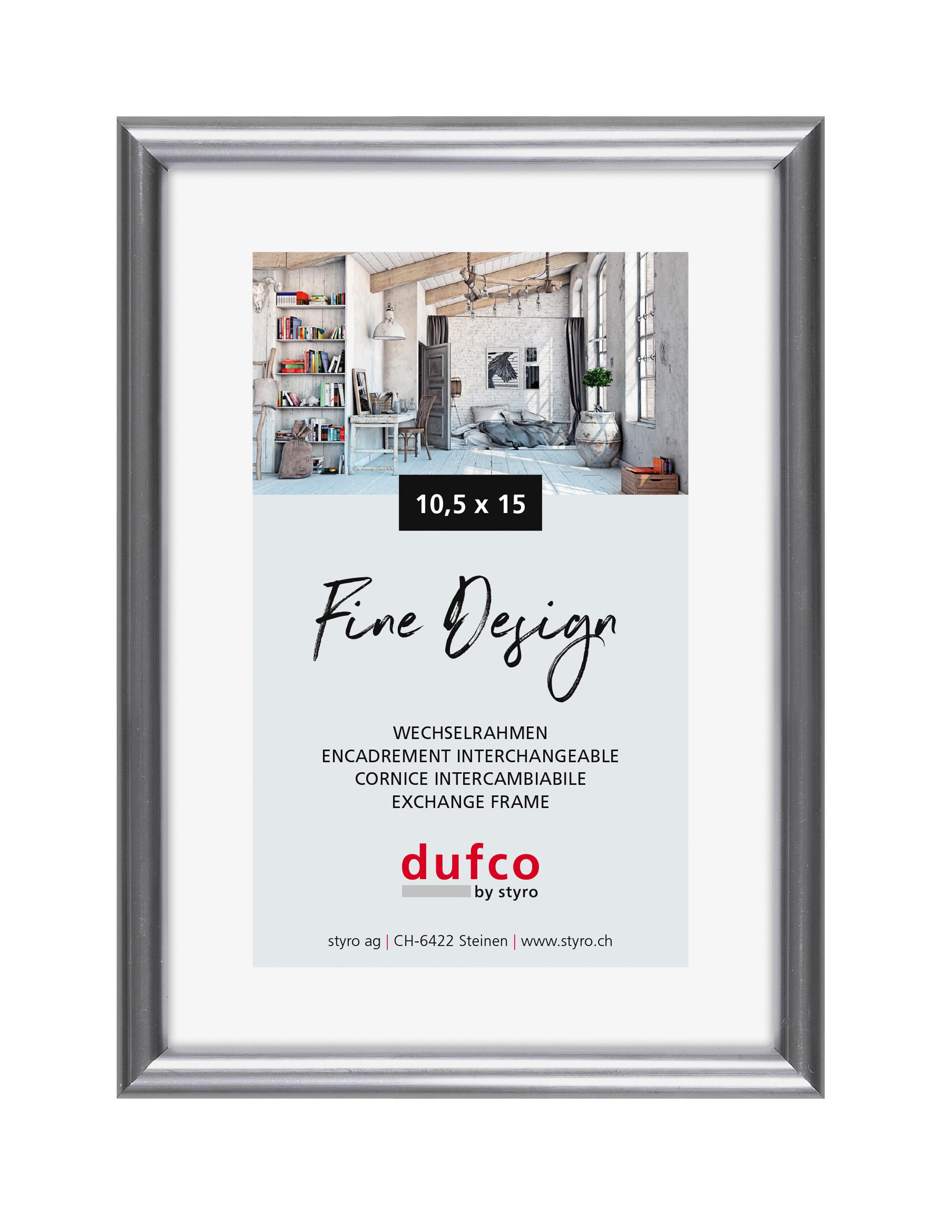 DUFCO Cadre 10.5x15cm 1400.40024 Fine Design argent