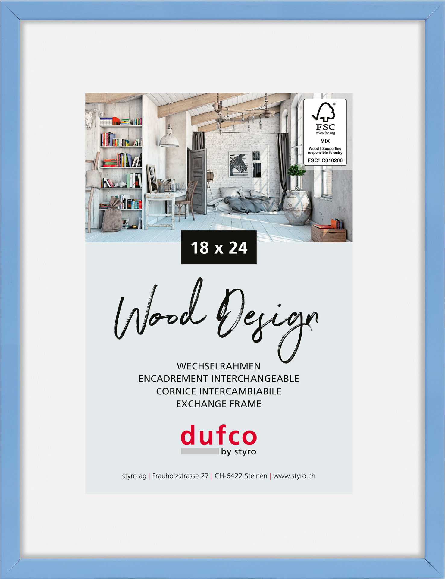 photo DUFCO Cadre photo Hay 18x24cm 1610.81063 bleu clair