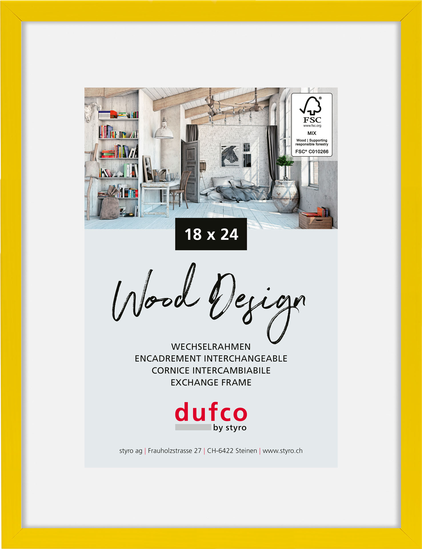 photo DUFCO Cadre photo Hay 18x24cm 1610.81073 jaune