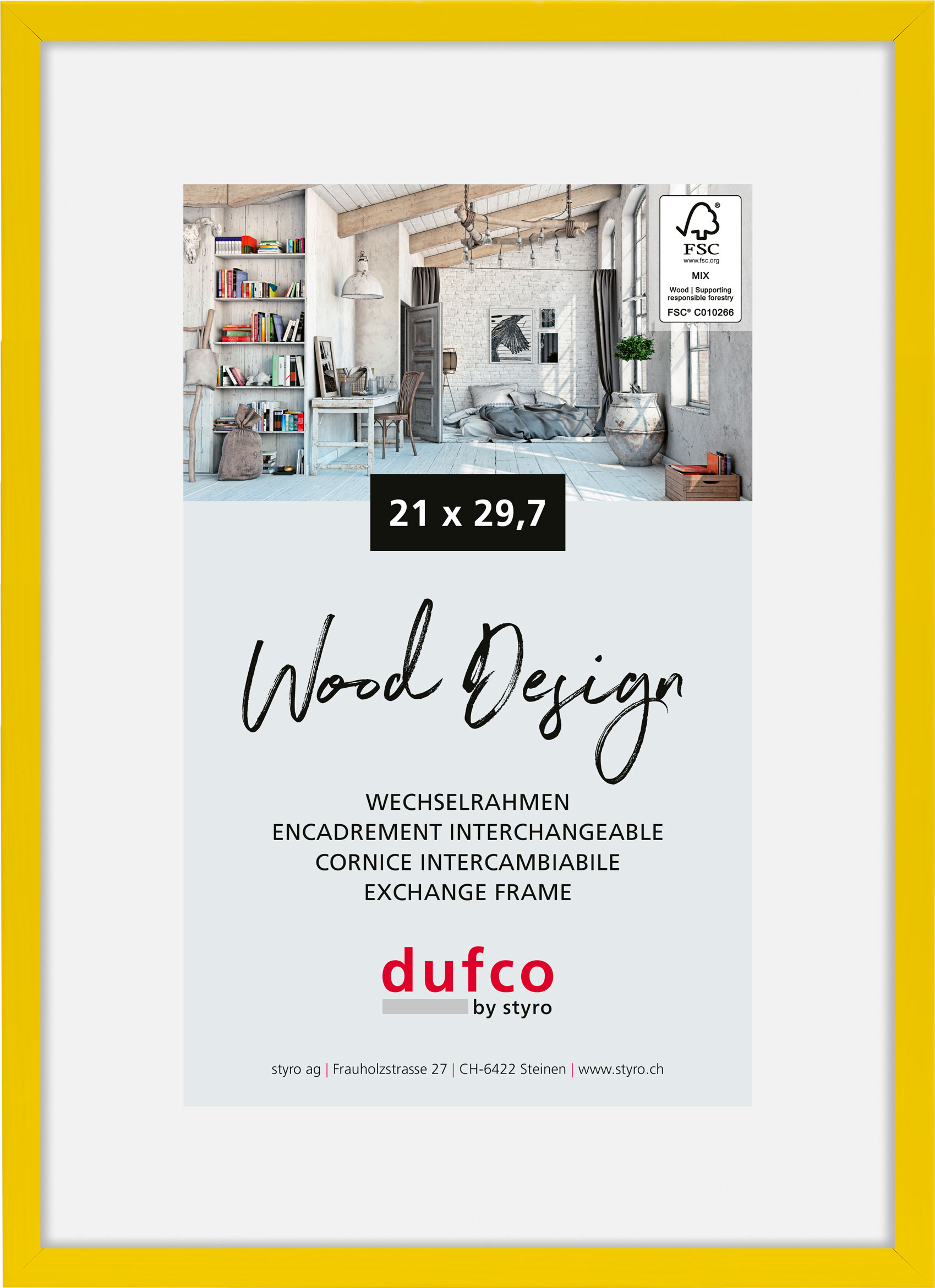 photo DUFCO Cadre photo Hay 21x29.7cm 1610.81074 jaune