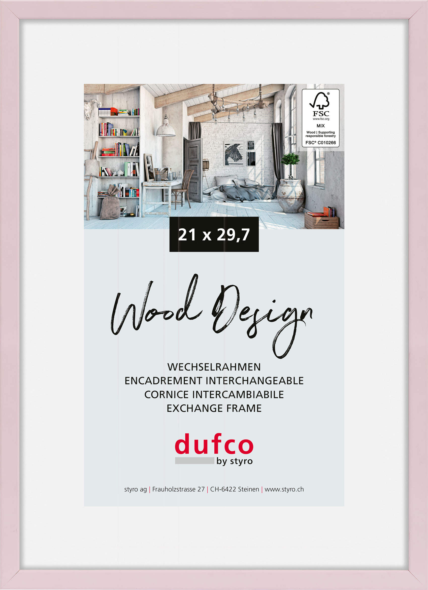 photo DUFCO Cadre photo Hay 21x29.7cm 1610.81084 rose clair