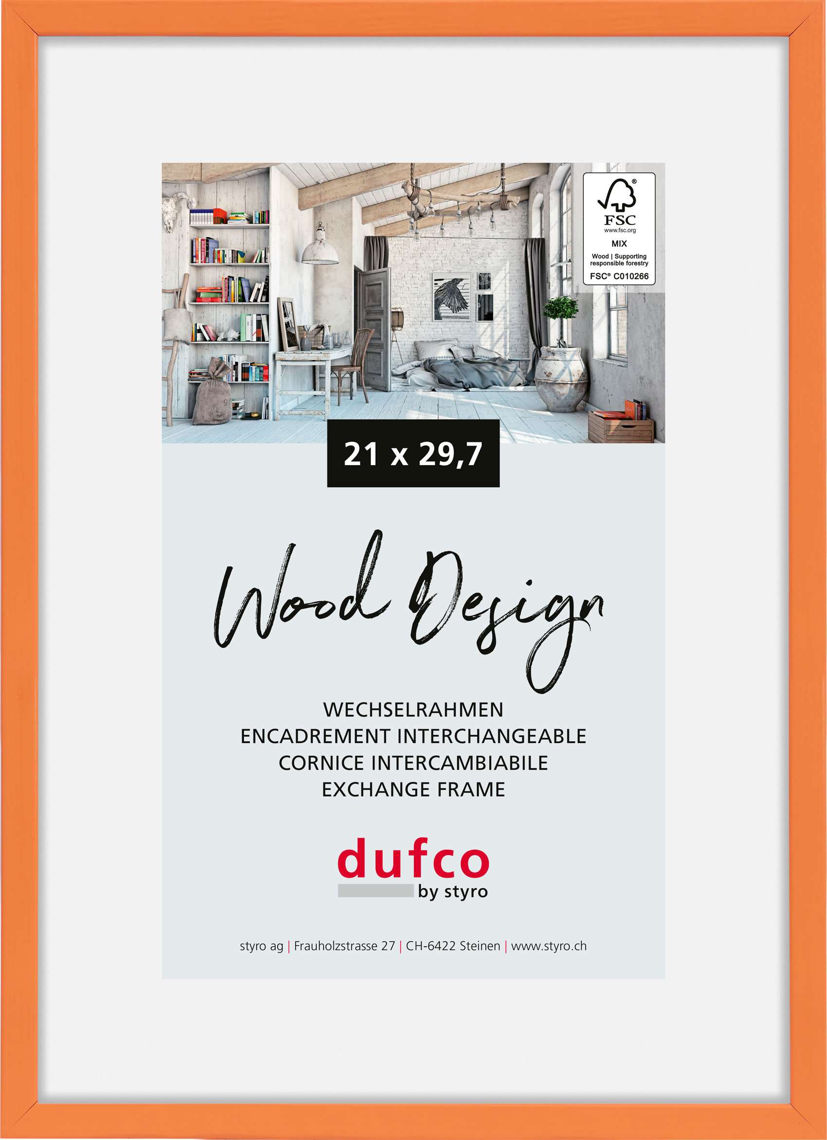 photo DUFCO Cadre photo Hay 21x29.7cm 1610.81104 orange