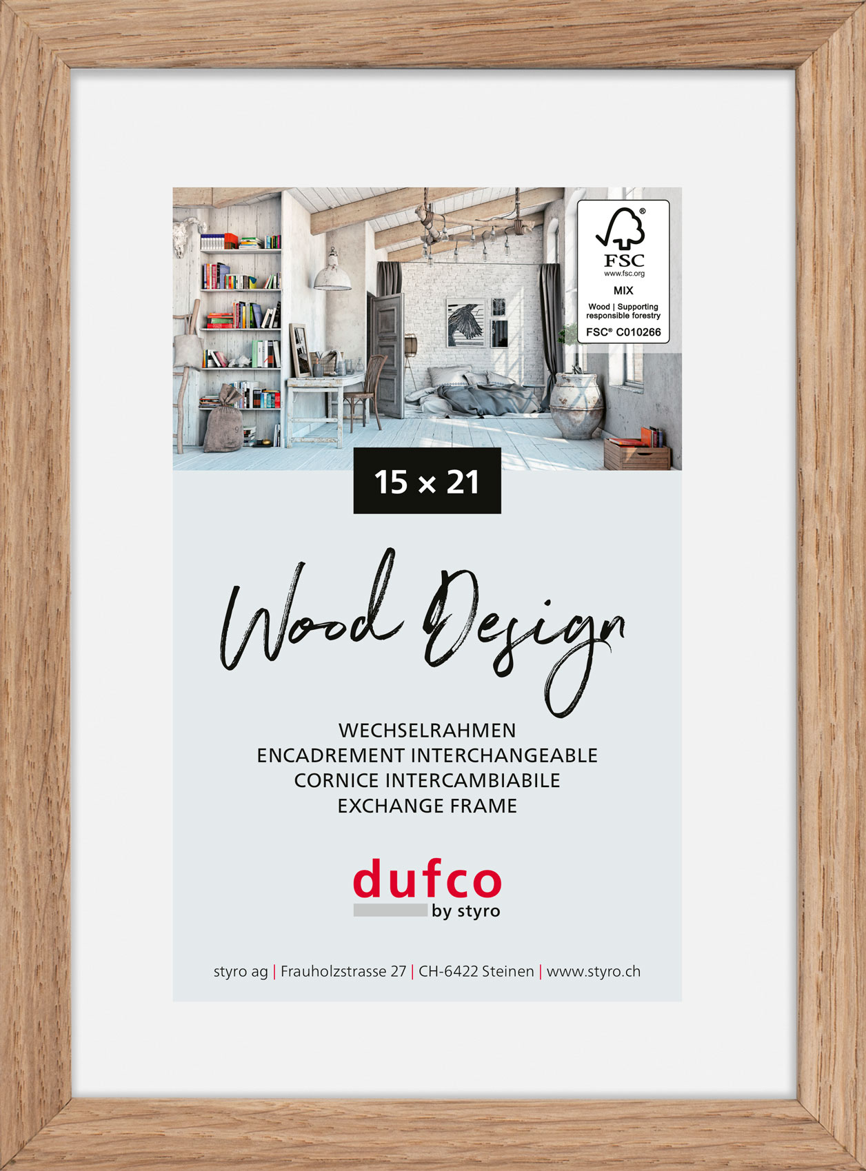 photo DUFCO Cadre photo Hay 15x21cm 1610.81112 chêne clair