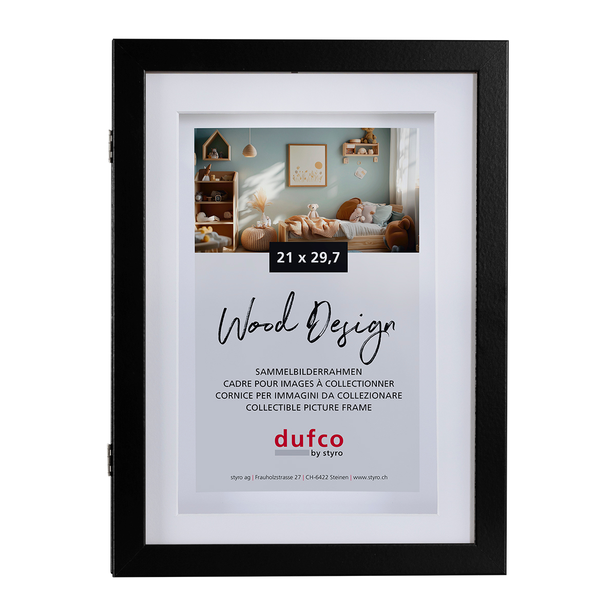 photo DUFCO Cadre photo 21x29.7cm 1620.10002 MemoryFrame, noir