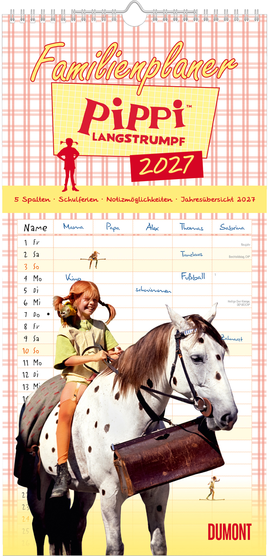 photo DUMONT Calendrier familial 2027 261521 Pippi Langstrumpf 22x45cm