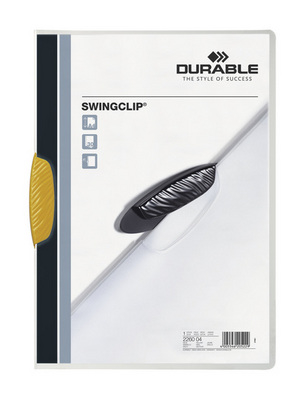 DURABLE Classeur à pince SWINGCLIP 226004 pour 30 feuilles A4 jaune