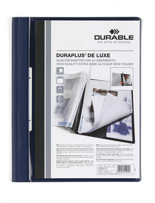 DURABLE Doss.présent. DURAPLUS DE LUXE 258907 pour 200 flls. A4 bleu foncé